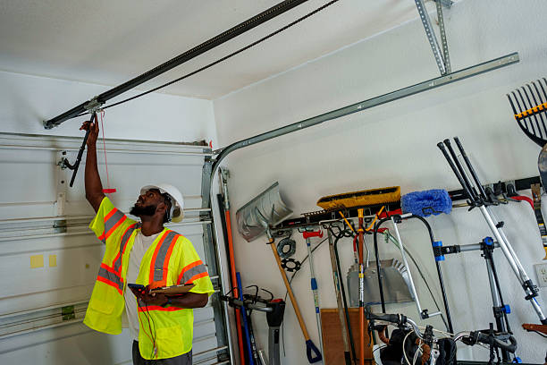 Professional Garage Door technician working in Woodside, CA